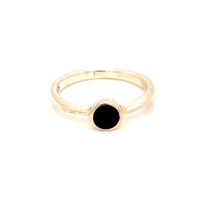 Petite Black Onyx Silver 925 Ring